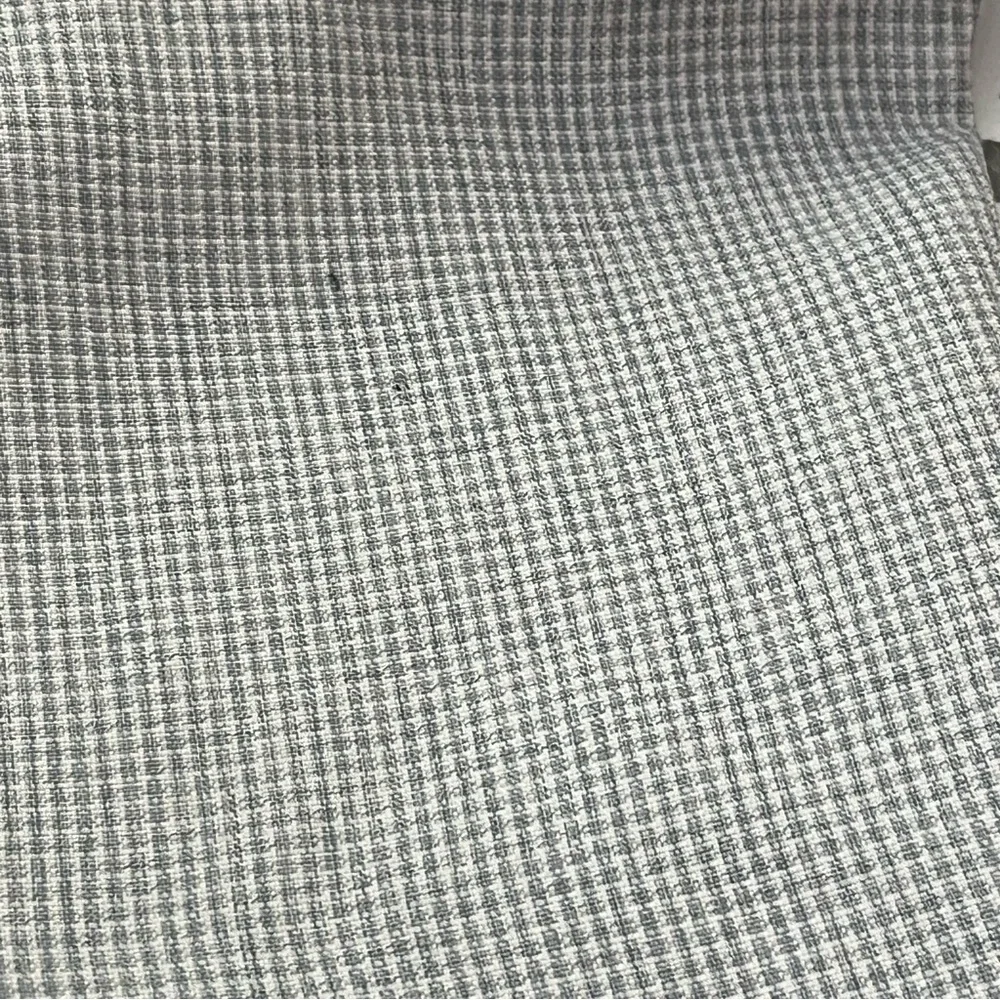 Vintage 70s Haggar Slacks Pleated Front Micro Check Baby Blue White 34x32